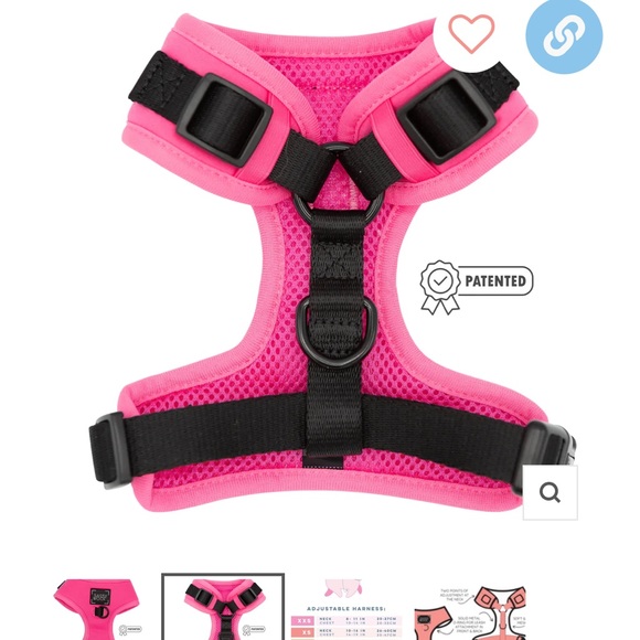 SASSYWOOF NEON PINK HARNESS - Picture 3 of 4